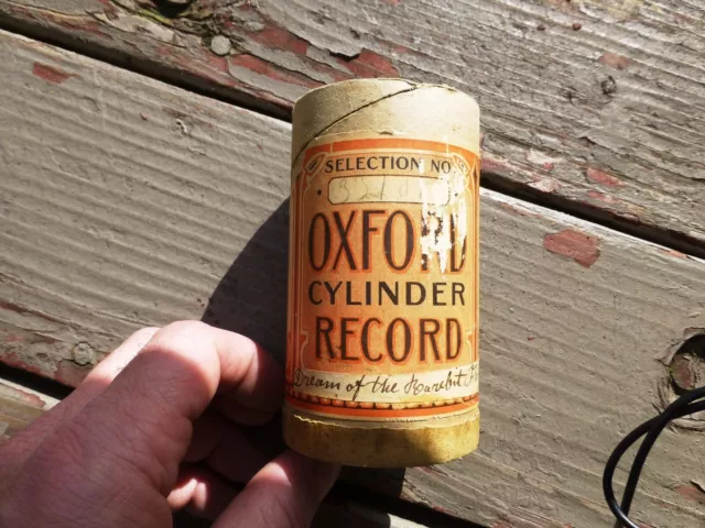 OXFORD CYLINDER RECORD Container Black Wax not Indestructible Edison