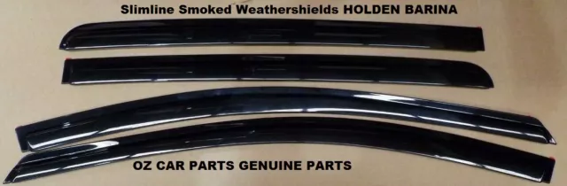 Genuine Holden Slimline Smoked Weathershields FULL KIT Holden Barina Hatch NEW