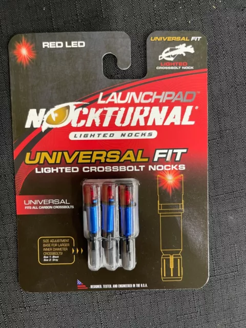 Nockturnal Launchpad Crossbow Lighted Nocks Red (Pack of 3) (NT775) BRAND NEW
