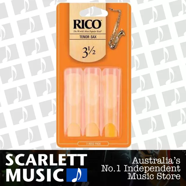 Rico Tenor Sax Saxophone Reeds 3 Pack Reed Size 3 ( Three ) RKA0330 3PK