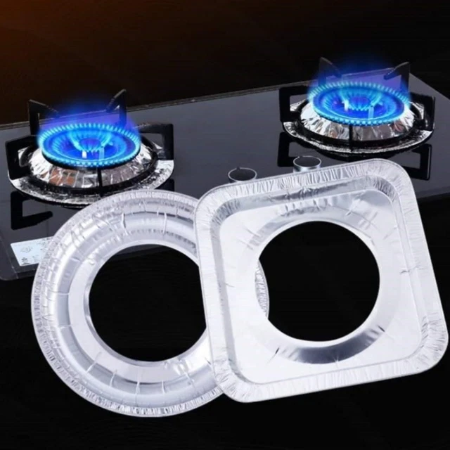 Cubierta protectora estufa de gas estera de estufa de gas almohadilla de limpieza almohadilla de papel de aluminio estufa quemador revestimiento