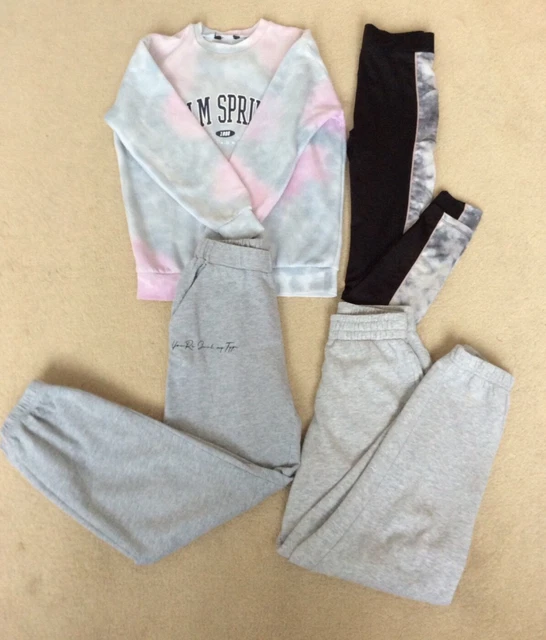 Girls clothes bundle joggers leggings top age 9-10 years