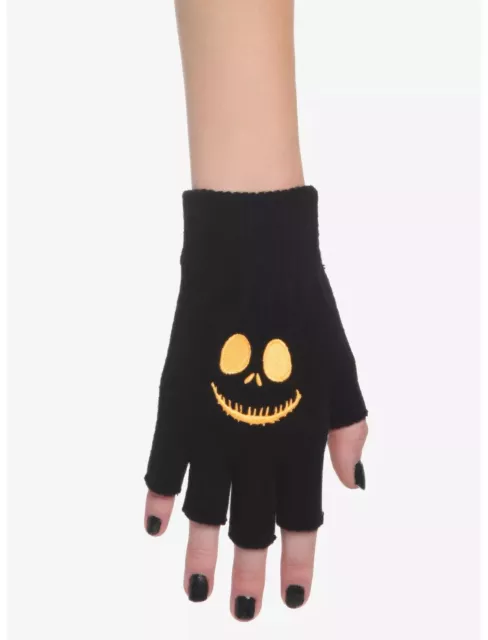 The Nightmare Before Christmas Jack Skellington Orange  Fingerless Gloves