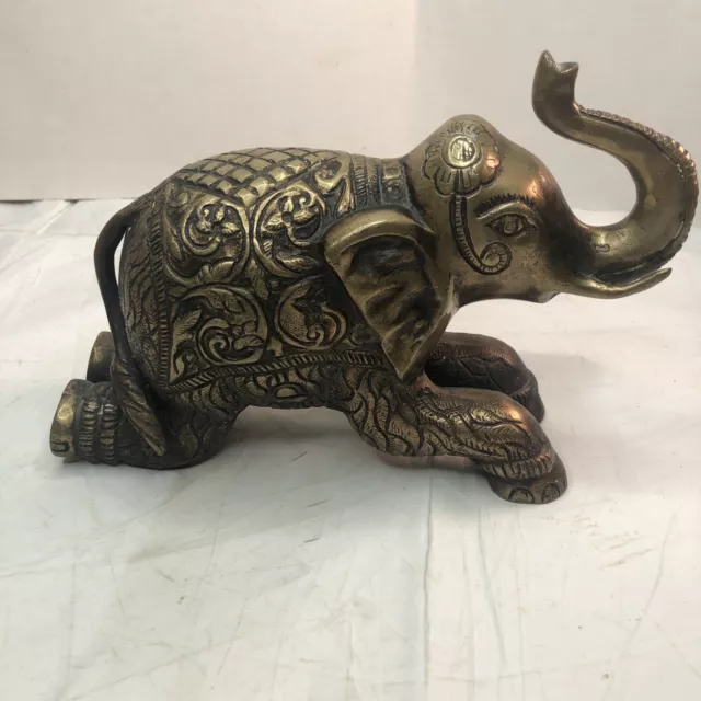 INDIAN STYLE ART Decor Copper Bronze Figurine Elephant Statue $20.95 ...