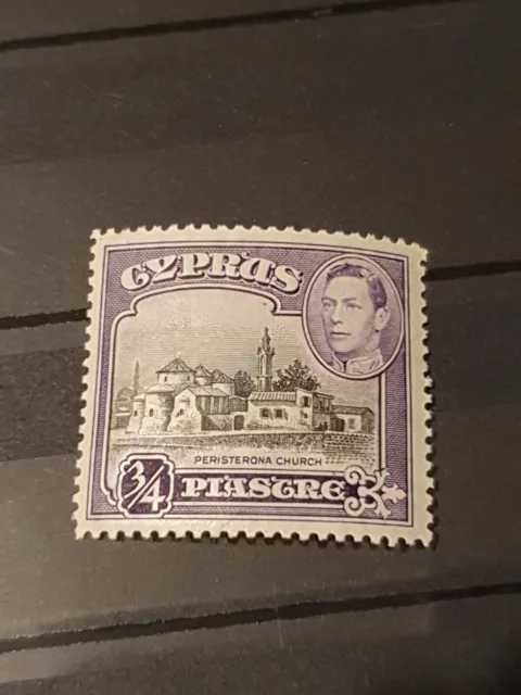 Cyprus 3/4 Piastres Stamp c1938-51 Mounted Mint   (4)