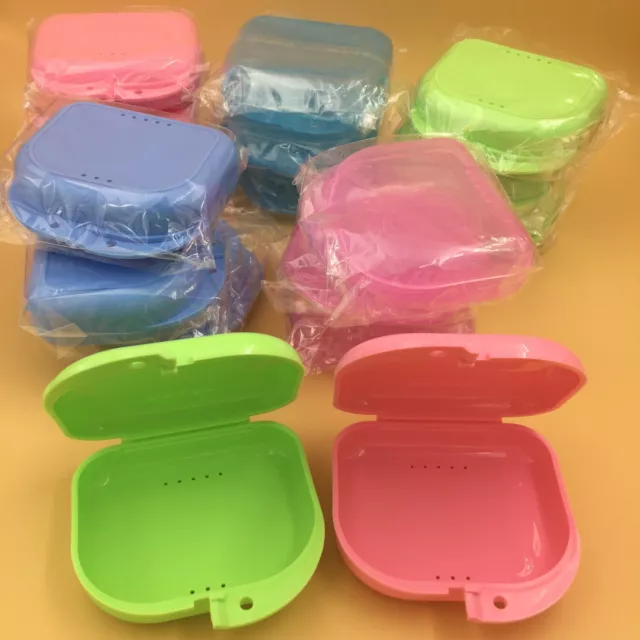 12 Pcs Dental Health Orthodontic Mouthguard Retainer Denture Storage Case Box