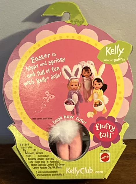 Barbie Kelly Fluffy Tail Special Edition Doll Pink Easter Bunny 2002 New 3