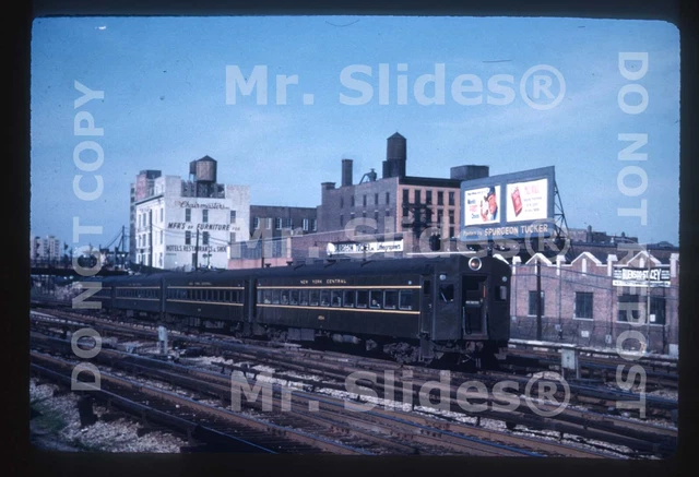 Duplicate Slide NYC New York Central MU Electric Coach 4504 & 3 Action