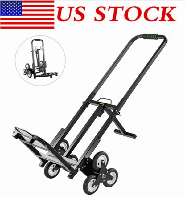 brand Stair Climbing Cart 330 lbs, Portable Folding Trolley with 6 Wheels.