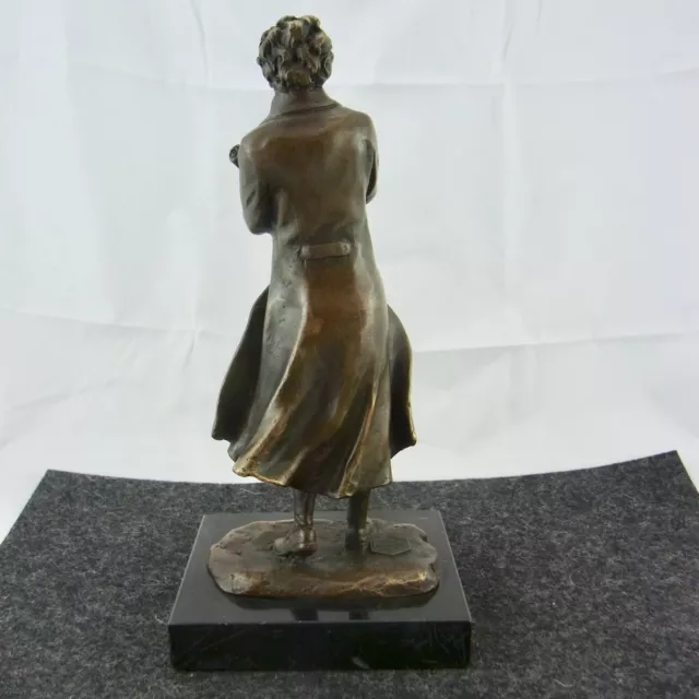 alte Bronzefigur Franz Peter Schubert , MILO Frankreich 3