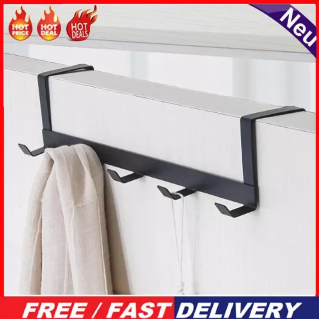 5 Hooks Door Hanger 29x7.5x6.3cm Clothes Holders Over The Door Hook Detachable