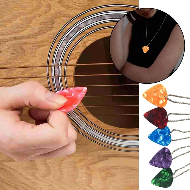 Electric Guitar Bass Guitar Guitar Pick Necklace Random Colour GXT 3