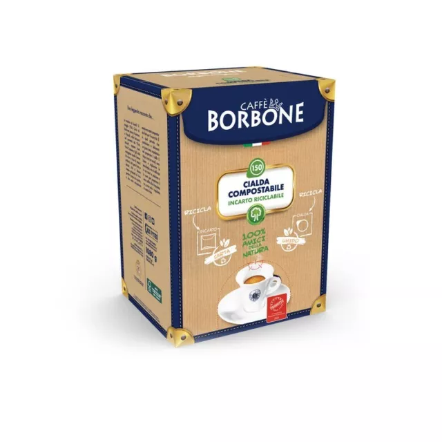 150 Cialde Filtro carta Caffè Borbone ESE 44mm Miscela Nera SPED. GRATUITA