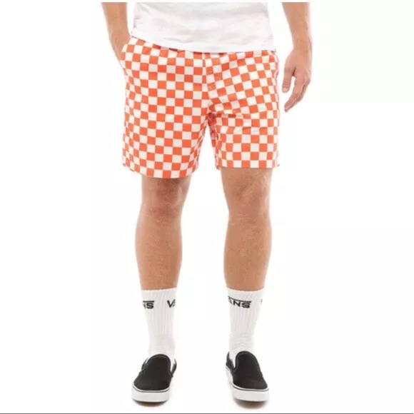 Mens Vans Off the Wall Range Shorts Checkered Skating Fashion Summer Beach Comfy