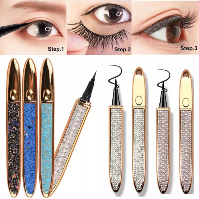 No Glue Magnetic Needed 2 in 1 Lash Glue Liner Pen Self-adhesive Magic Eyeliner❶