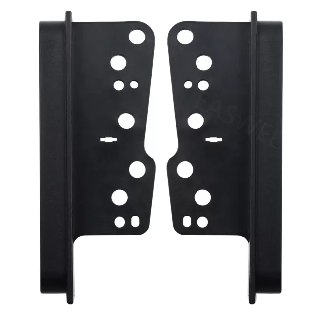 Double Pairs of CD Radio Player Frame KitDash Trim For Toyota RAV4 Scion Black