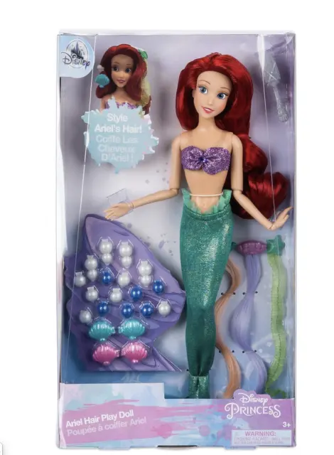 Brand New Disney Store Ariel Hair Play Doll, The Little Mermaid#