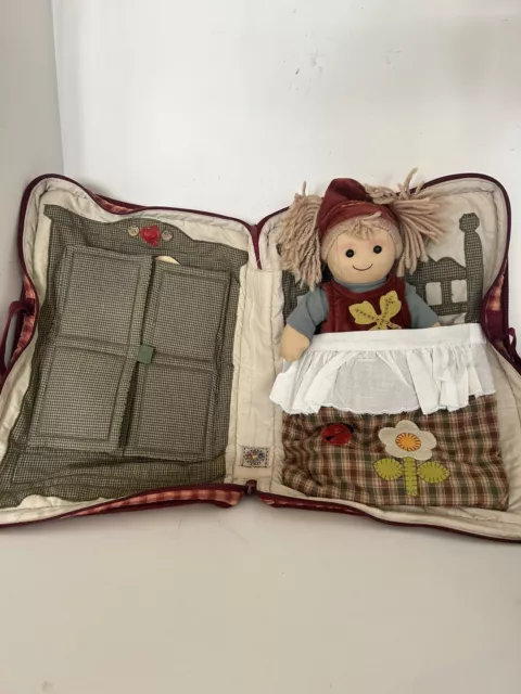 MY DOLL BAMBOLA VINTAGE VALIGETTA VESTITO GRUCCIA 32cm EUR 59 00