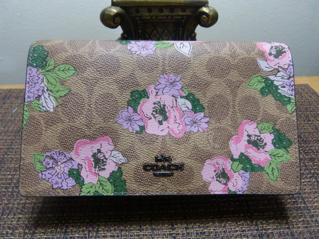 Callie foldover chain clutch in signature canvas with rexy sales by guang yu