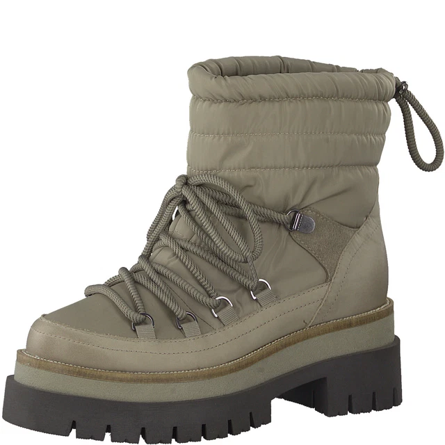 Marco Tozzi Bottes Bottines Boots Bottines Chaussures Beige Cuir 26772