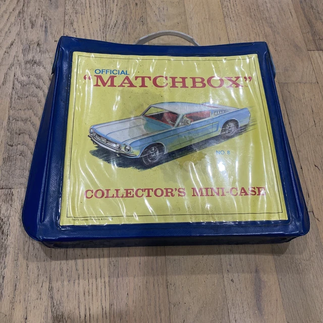 A Matchbox Superfast Collector's Carrying Case With a Selection of
