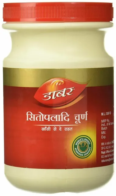 Dabur Sitopaladi Churna Relief Cough & Cold Flu NATURAL REMEDI 60gm (Pack of 3)