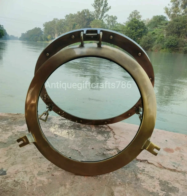 Antik Messing Bullauge Nautisch Maritim Schiff Boot Wand Fenster Heim Dekor Stil