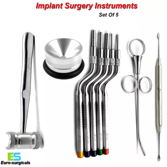 Chirurgische Implantatchirurgie Instrumente Kit Osteotom Mead Hammer Hammer Werkzeuge Set
