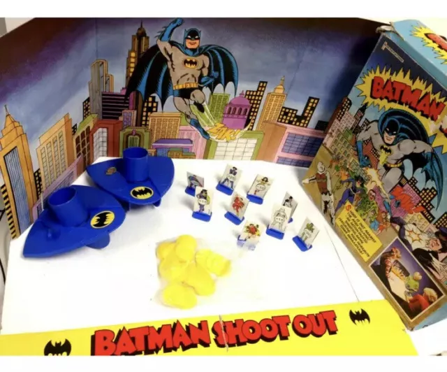 Vintage Batman Shoot Out Tischspiel 1978 Sammlerstück Gaming Set #497