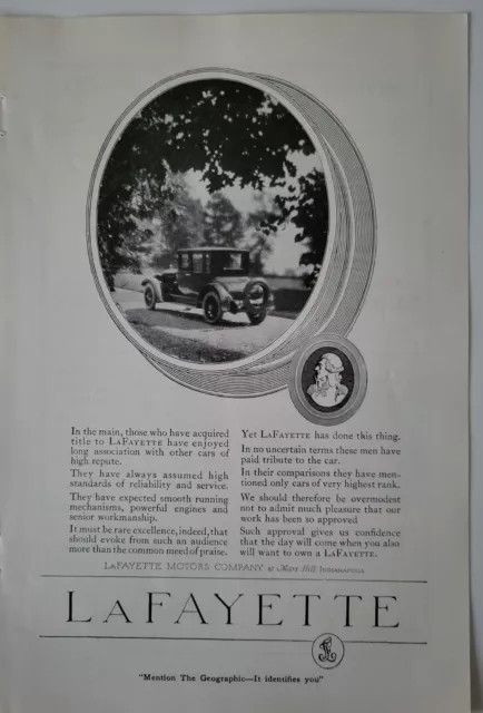 1920 Lafayette motors corporation Milwaukee Wisconsin car vintage ad