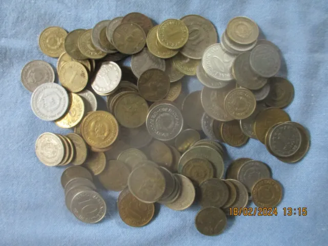 Münzen - Konvolut  aus JUGOSLAWIEN, 128 Stück, teils bankfrisch,