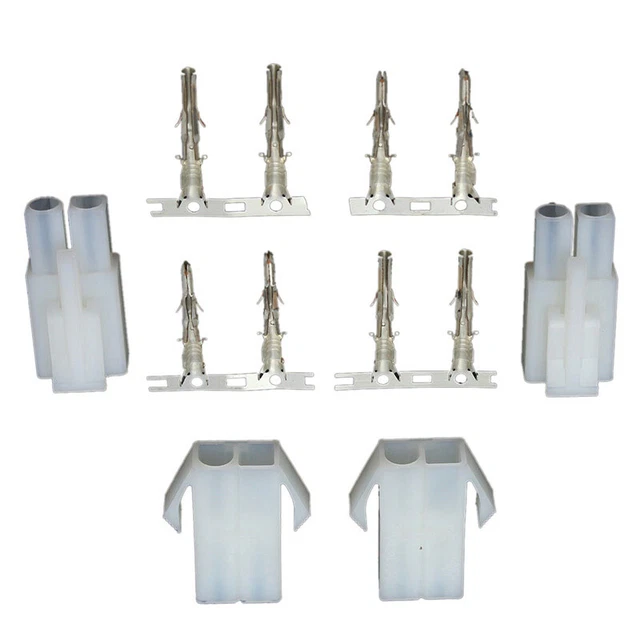 Moto Caricabatterie Adattatore Spina Presa Maschio Femmina 2-Way Connettore Pin