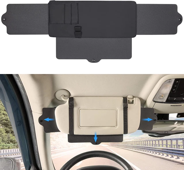 Extensor de parasol para automóvil Joytutus, extensor para sol ajustable para automóvil profesional