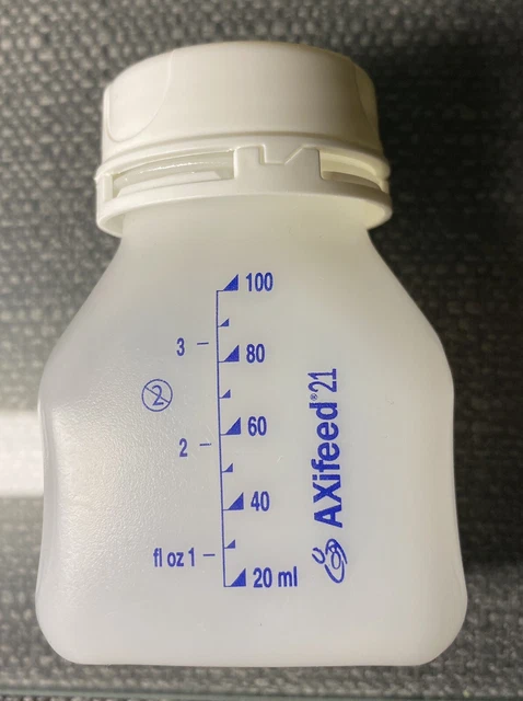 4x AXifeed Breast Milk Storage Bottles, 100 ml, Sealed.