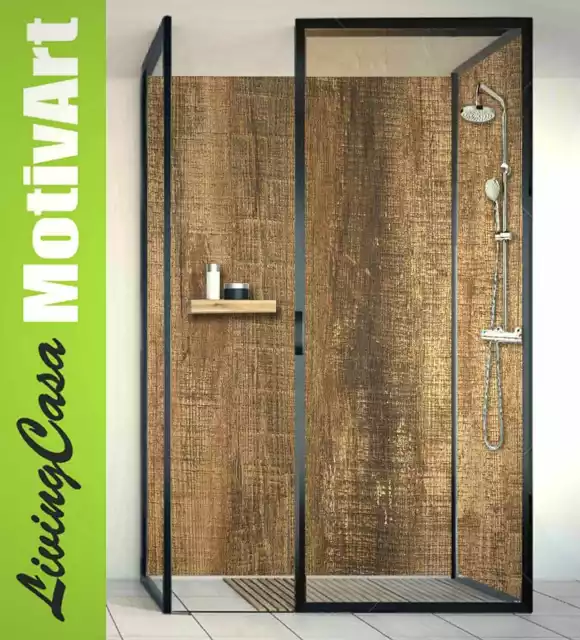Parete posteriore doccia angolo o piastra singola alluminio struttura in legno vintage DW725