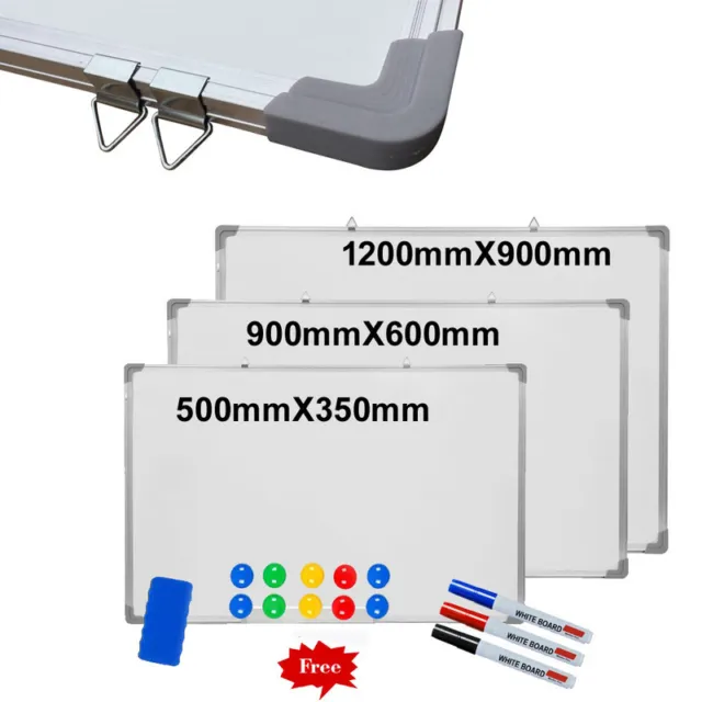 Magnetic Whiteboard Small Large White Board Dry Wipe Notice School Office Home