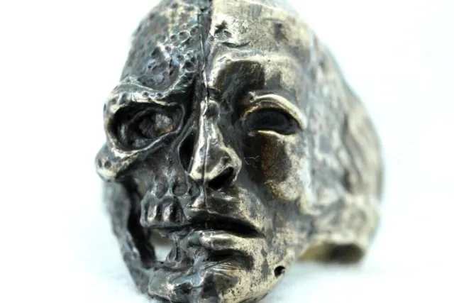 silver 925 Memento Mori Skull Ring Rare