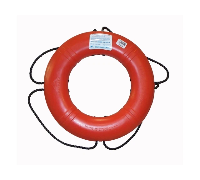 Dock Edge + Inc. USCGA Approved Life Ring Buoy 20-Inch Orange