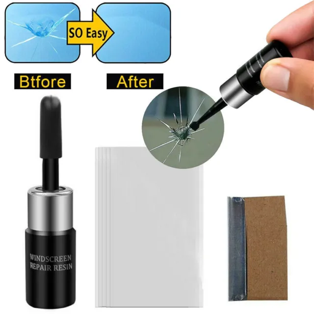 Automotive Glass Nano Repair Fluid Fix Car Windshield Resin Chip Crack Tools Kit