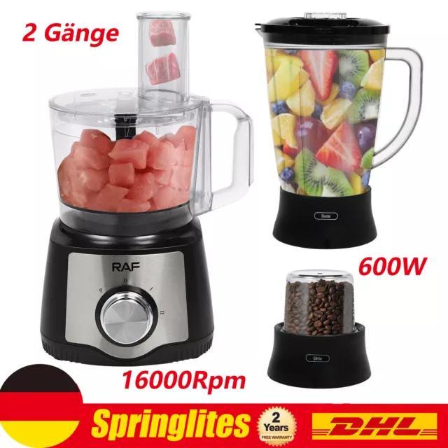 7 in 1 600W Standmixer Smoothie Maker Mixer 1.5L Blender Milchshaker Edelstahl