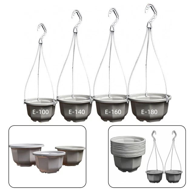 Blumentopf mit abnehmbarem Haken weißer Pflanzenhalter für Balkon und Garten