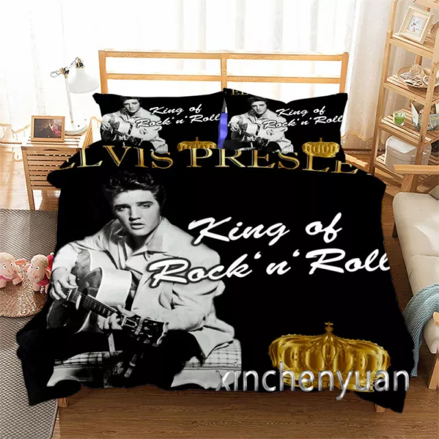 Elvis Presley Bedding Set Quilt Cover and Pillowcase Single Double Queen King