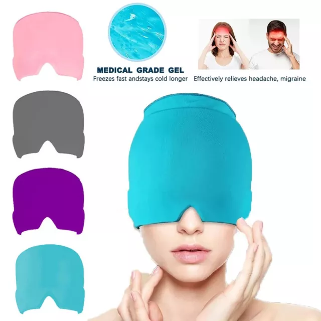 Migraine Relief Hat Headache Hat Hot Cold Therapy Gel Ice Cap For Relieve Pain