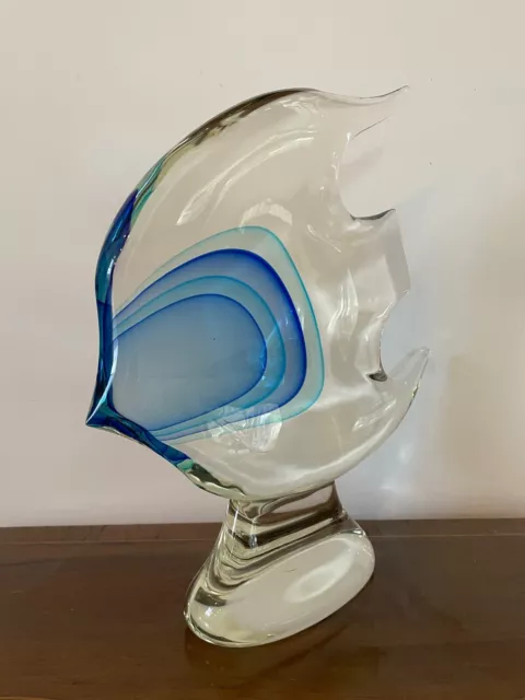 XL Murano Glas Fisch SOMMERSO Seguso Vetri Oball ? Skulptur Fish 2