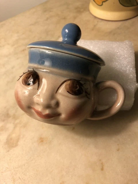 Vintage Ditmar Urbach Face Teacup w/Lid SIGNED Czech Anthropomorphic Art Deco Vintage Ditmar Urbach Face Teacup w/Lid SIGNED Czech Anthropomorphic Art Deco