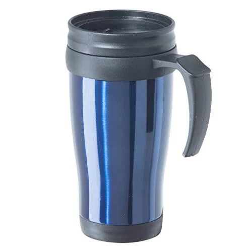 Insulated Coffee Mug Thermal Stainless Steel Travel Tumbler w/ Easy Grip Handle