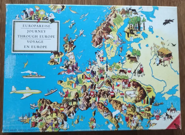 Europareise von Ravensburger 2-6 Spieler ab 6 Jahren von 1954 Retro Sammler