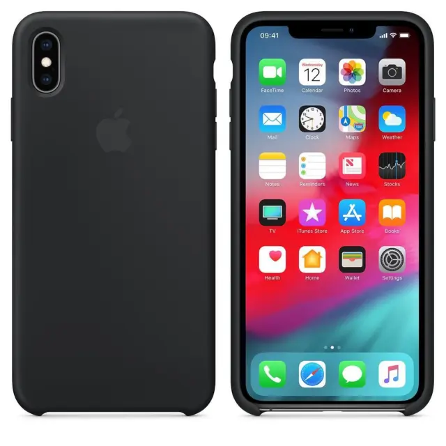 Genuine / Original Apple Silicone Case for iPhone XS Max - Black - New