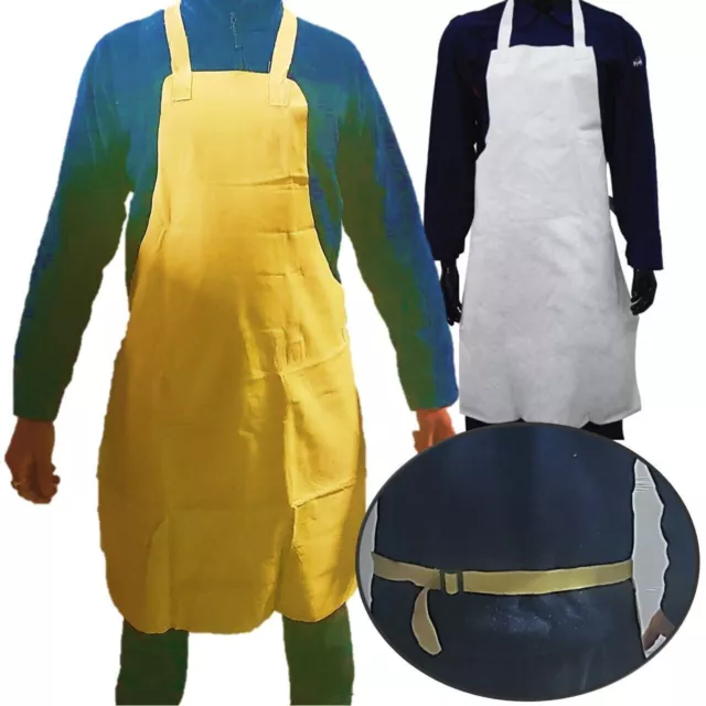 Leather Welding Apron Flame Retardant Heavy Duty Welder Blacksmith Glaziers Bib