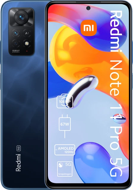 Xiaomi Redmi Note 11 Pro 5G 128GB Android Smartphone 6,67 Zoll 6GB RAM 108MP